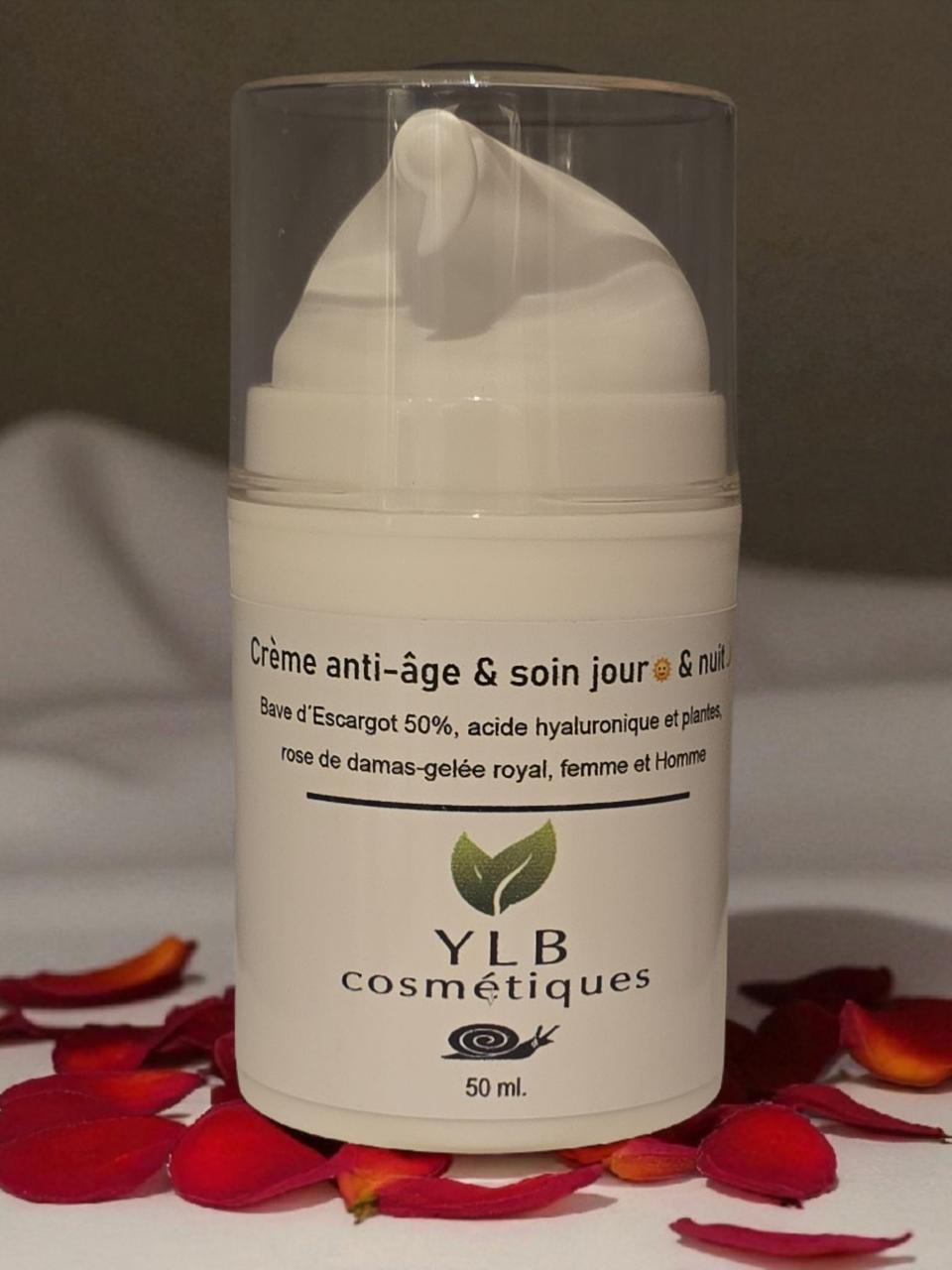Crme visage anti-ge enrichie en extrait de bave d'escargot 50% YLB