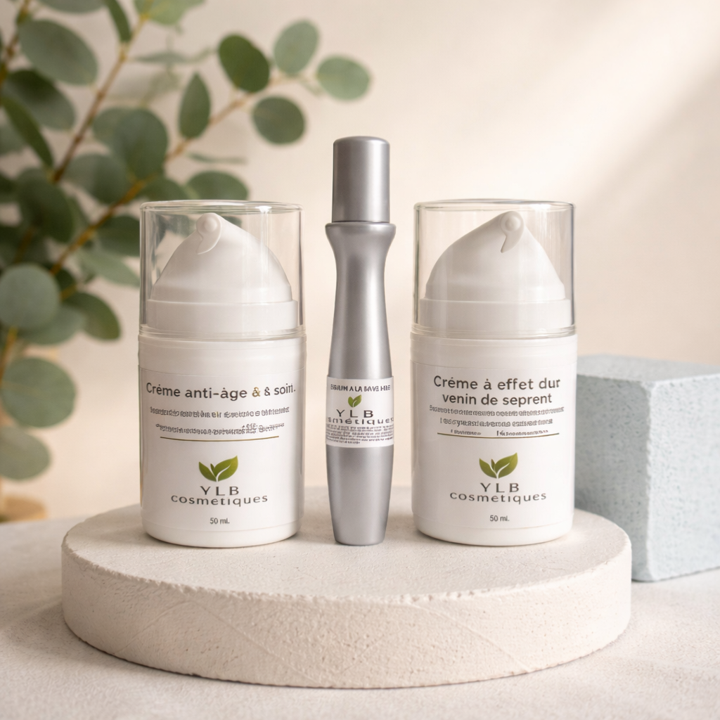 Kit trio beauté visage YLB cosmétiques bave d'escargot et effet venin de serpent