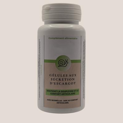 Gélules sécrétion d’escargot et plantes