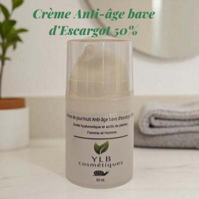 Crème visage anti-âge enrichie en extrait de bave d'escargot 50%
