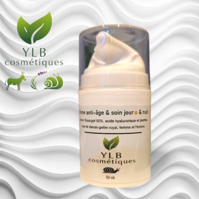 Crème visage anti-âge enrichie en extrait de bave d'escargot 50% YLB
