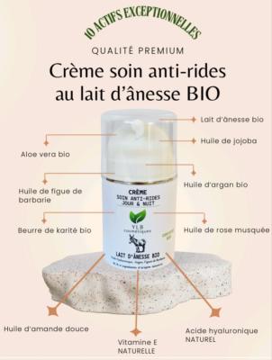 Crème Anti-âge jour et nuit lait d'ânesse bio YLB