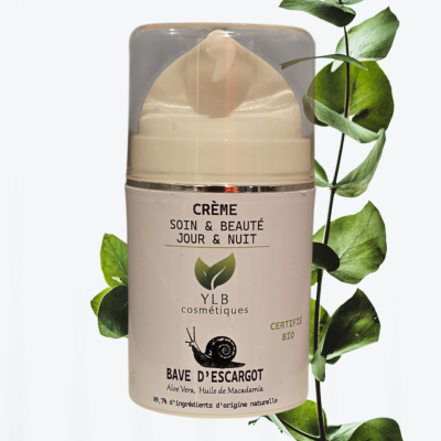Crème visage anti-âge enrichie en extrait de bave d'escargot YLB